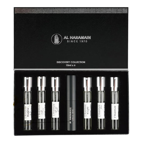 Al Haramain L'Aventure Discovery Collection 6 Piece Gift Set - Perfume NZ is the leading wholesale distributor of brand name perfumes and fragrances in New Zealand.