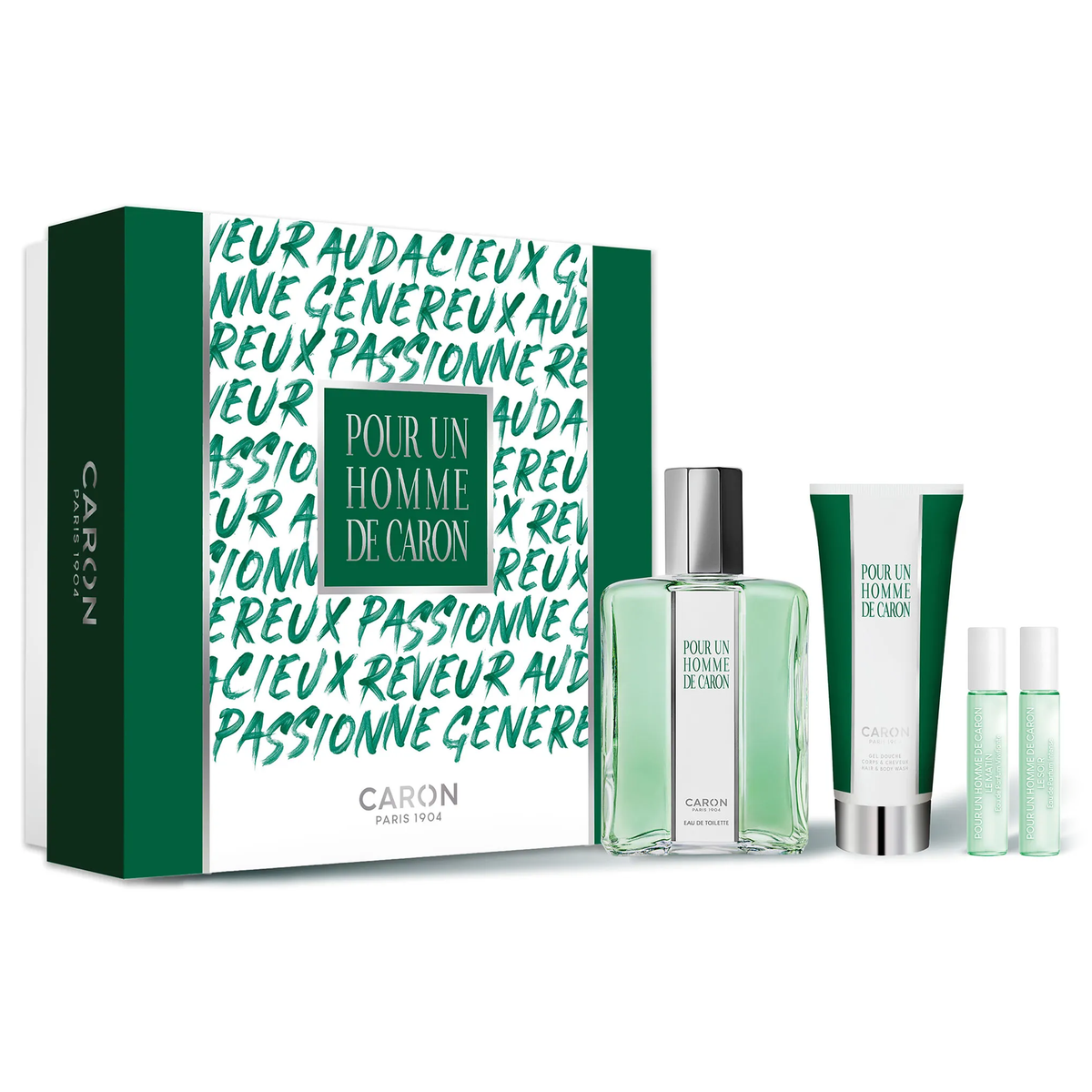Caron Pour Un Homme by Caron 125ml EDT 4 Piece Gift Set - Perfume NZ is the leading wholesale distributor of brand name perfumes and fragrances in New Zealand.