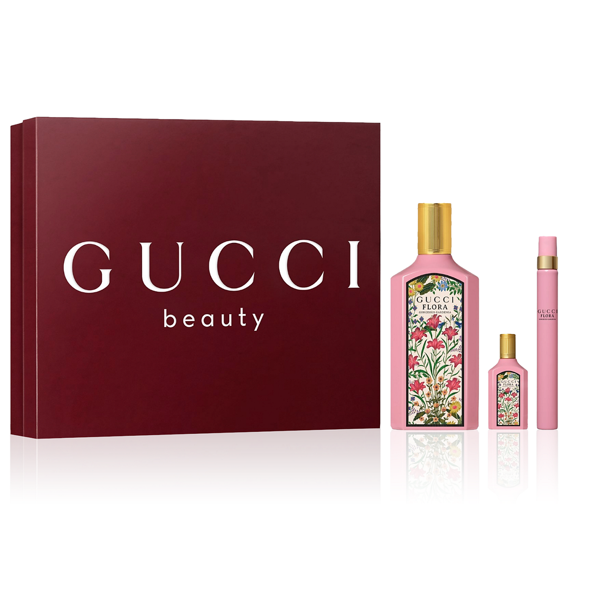 Gucci Flora Gorgeous Gardenia 100ml EDP 3 Piece Gift Set - Perfume NZ is the leading wholesale distributor of brand name perfumes and fragrances in New Zealand.