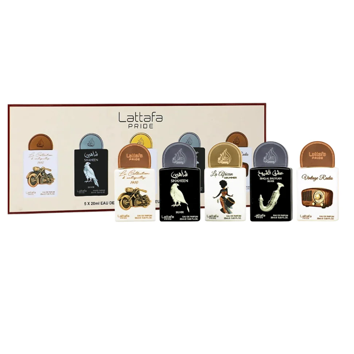 Lattafa Pride Collection 5 Piece Gift Set - 05 - Perfume NZ is the leading wholesale distributor of brand name perfumes and fragrances in New Zealand.