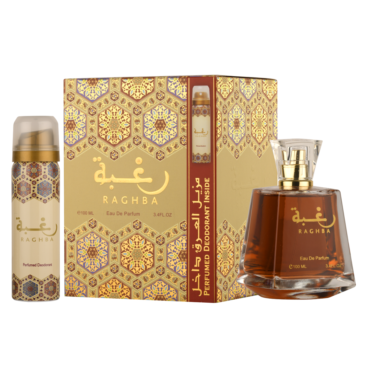 Raghba by Lattafa 100ml EDP 2 Piece Gift Set - Perfume NZ is the leading wholesale distributor of brand name perfumes and fragrances in New Zealand.