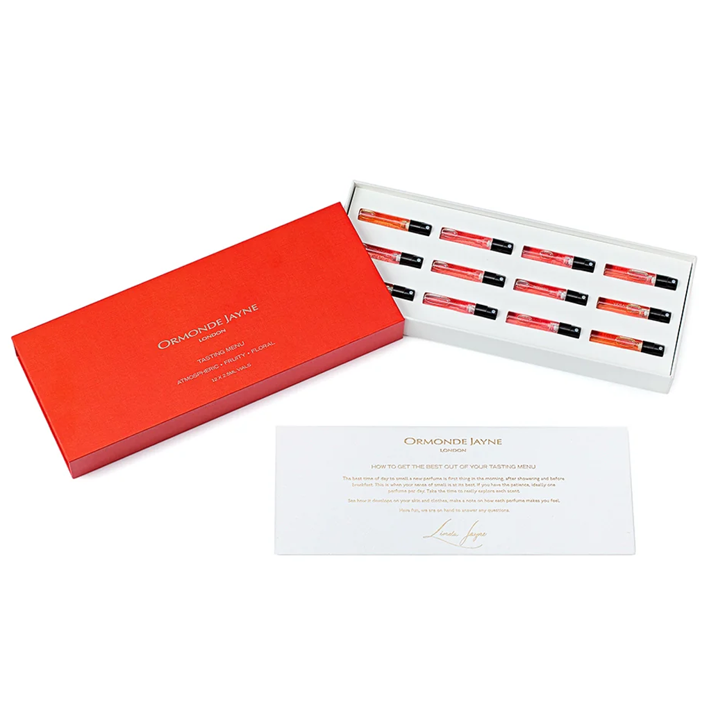 Ormonde Jayne Tasting Menu Atmospheric / Fruity / Floral 12 Piece Gift Set - Perfume NZ is the leading wholesale distributor of brand name perfumes and fragrances in New Zealand.
