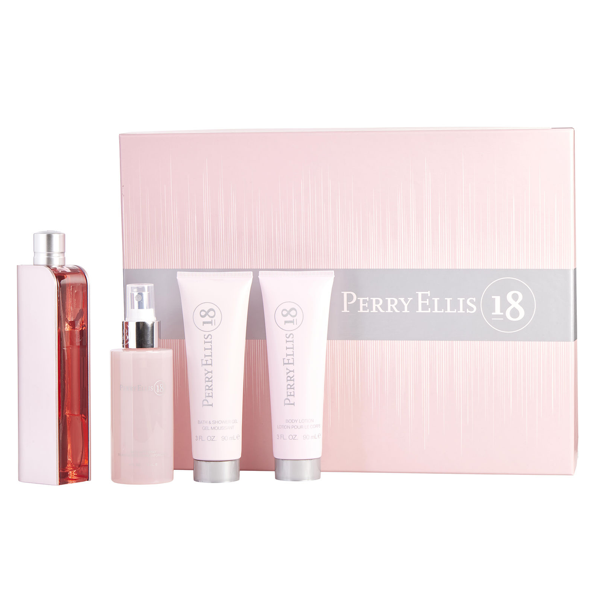 18 by Perry Ellis 100ml EDP 4 Piece Gift Set for Women - Perfume NZ is the leading wholesale distributor of brand name perfumes and fragrances in New Zealand.