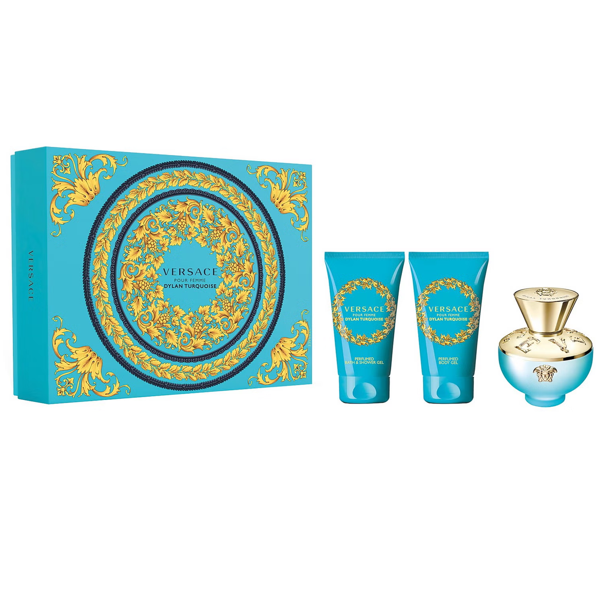 Dylan Turquoise by Versace 50ml EDT 3 Piece Gift Set - Perfume NZ is the leading wholesale distributor of brand name perfumes and fragrances in New Zealand.